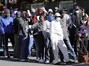 The queue outside Alexandra Community Health Centre in Johannesburg on April 15 2020.