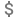 símbolo del dólar
