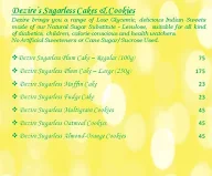 Diabetics Dezire Sugarless Sweets And Bakes menu 4