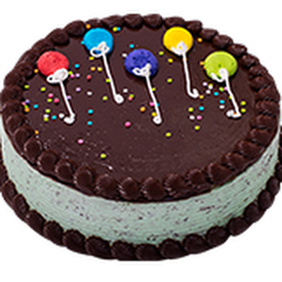 Mint Chocolate Chip Fudge Top with Balloons Ice Cream Cake
