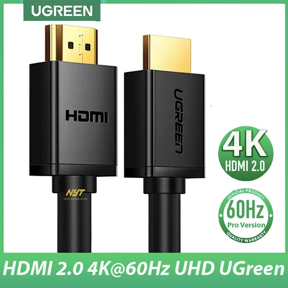 Cáp Hdmi 2.0 Tròn Dẹp Chính Hãng Ugreen Hd104 Bản Nâng Cấp | Hỗ Trợ Full 4K*60Hz - Bh 18T Đổi Mới