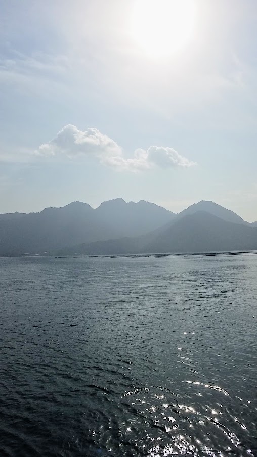 View of Miyajima Island from the sea