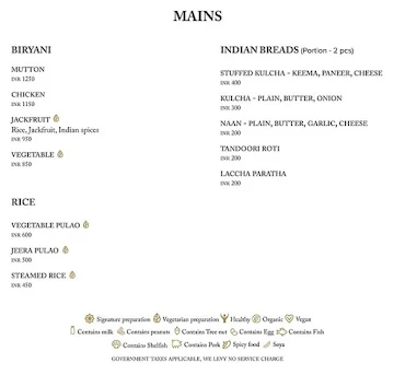 The Market - The Ritz-Carlton menu 