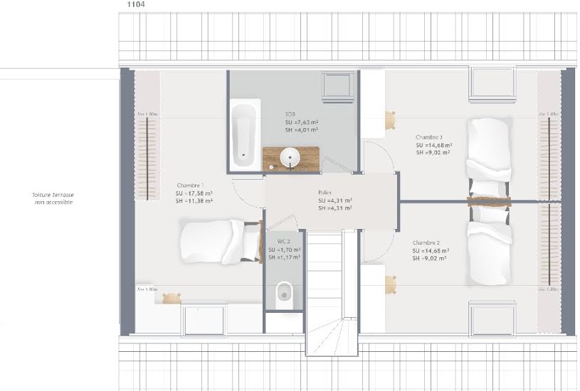  Vente Terrain + Maison - Terrain : 606m² - Maison : 115m² à Lille (59800) 