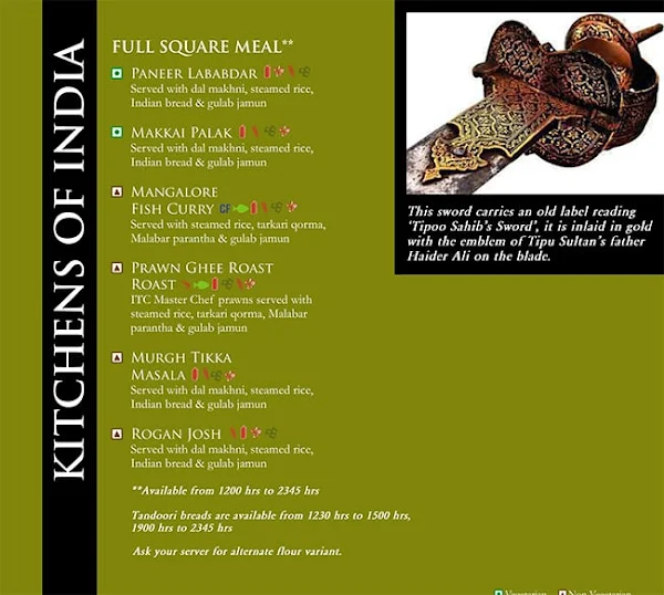 Lotus Pavilion - ITC Gardenia menu 