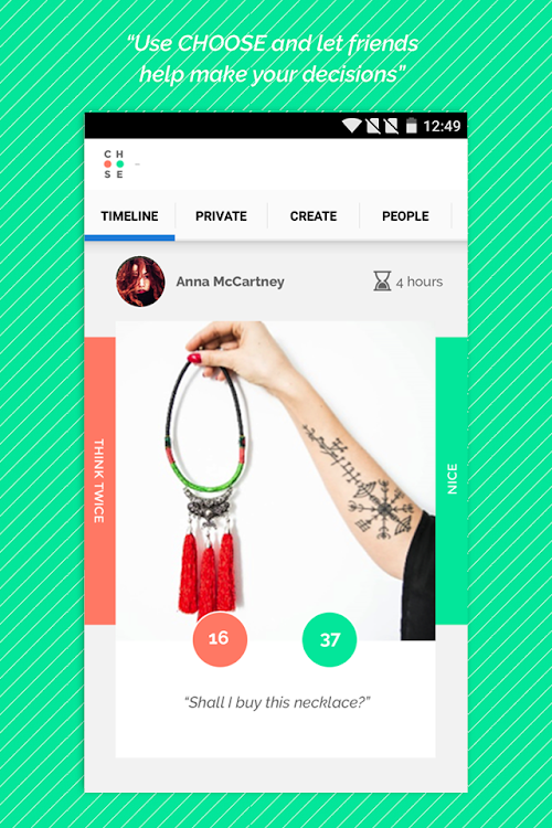 Android application CHOOSE The App screenshort