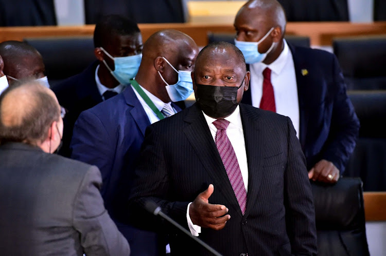 President Cyril Ramaphosa ahead of a two-day appearance at the sate capture commission on Wednesday.