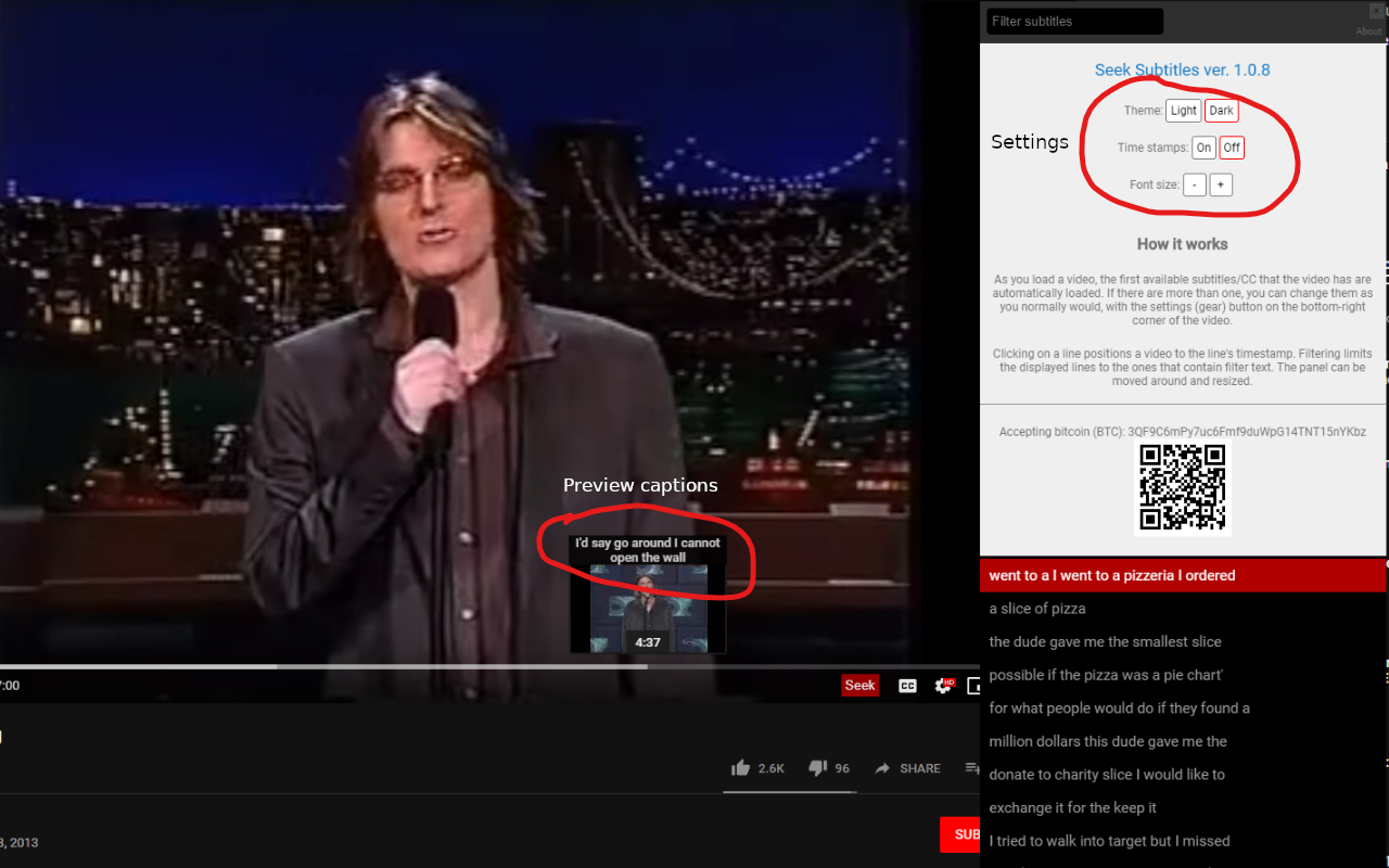 Seek Subtitles for YouTube Preview image 1