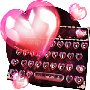 Download Red Love Diamond Keyboard Theme For PC Windows and Mac