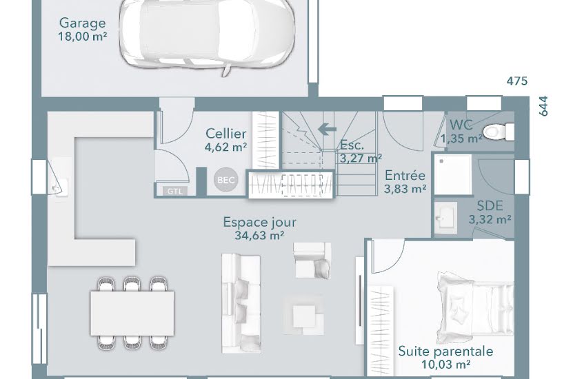  Vente Terrain + Maison - Terrain : 886m² - Maison : 130m² à Marquixanes (66320) 