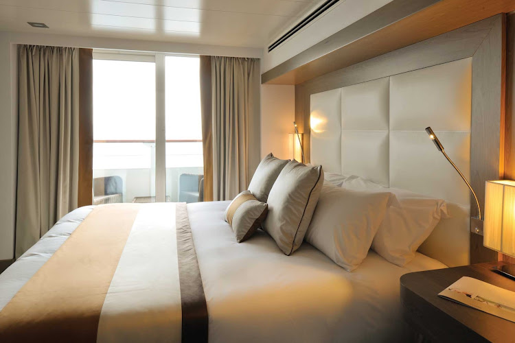 After a day of shore excursions you'll enjoy relaxing in your luxury cabin on Ponant's L'Austral. 