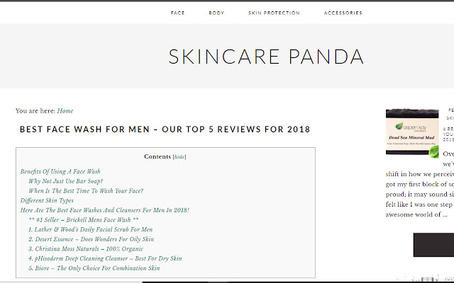 Skincare Panda chrome extension