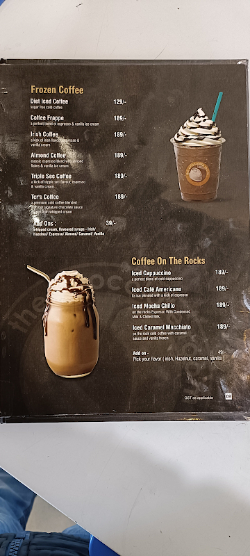 The Chocolate Room menu 