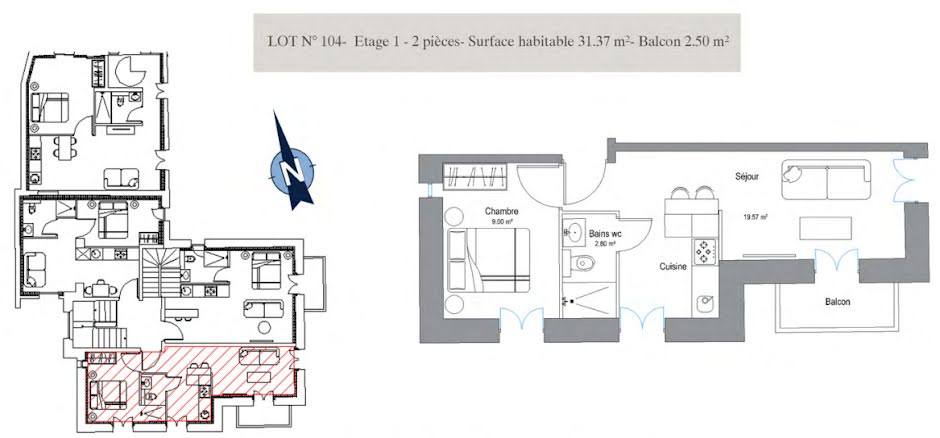 Vente appartement 2 pièces 33.3 m² à Cannes (06400), 266 150 €