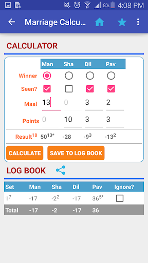 Screenshot Marriage Taas Calculator