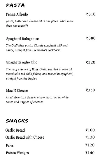 The Bhookha Beirdo menu 