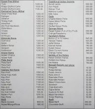 Regal Sweets menu 1