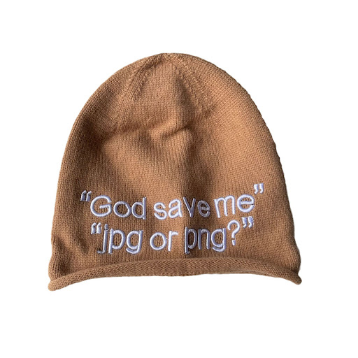 Title 7, Fashion Letter Curling Pile Heap Cap