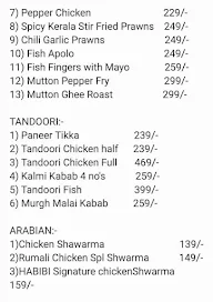 Habibi Food Court menu 1