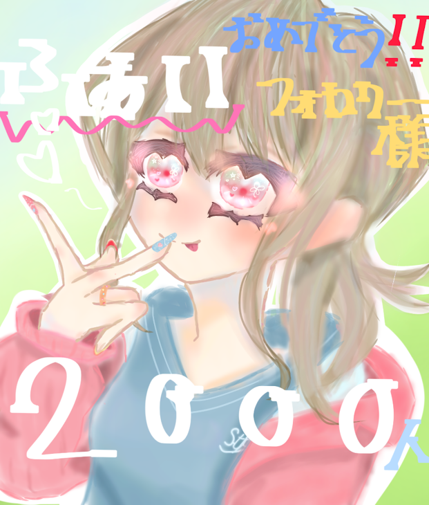 「2000人突破記念企画！　『ふぁぃさんとコラボ小説を書こう企画！！』」のメインビジュアル