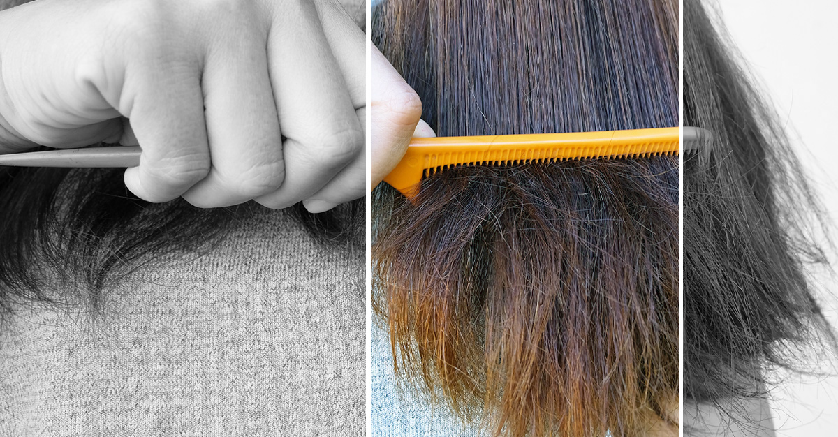 Use a comb to detangle hair and make it straight