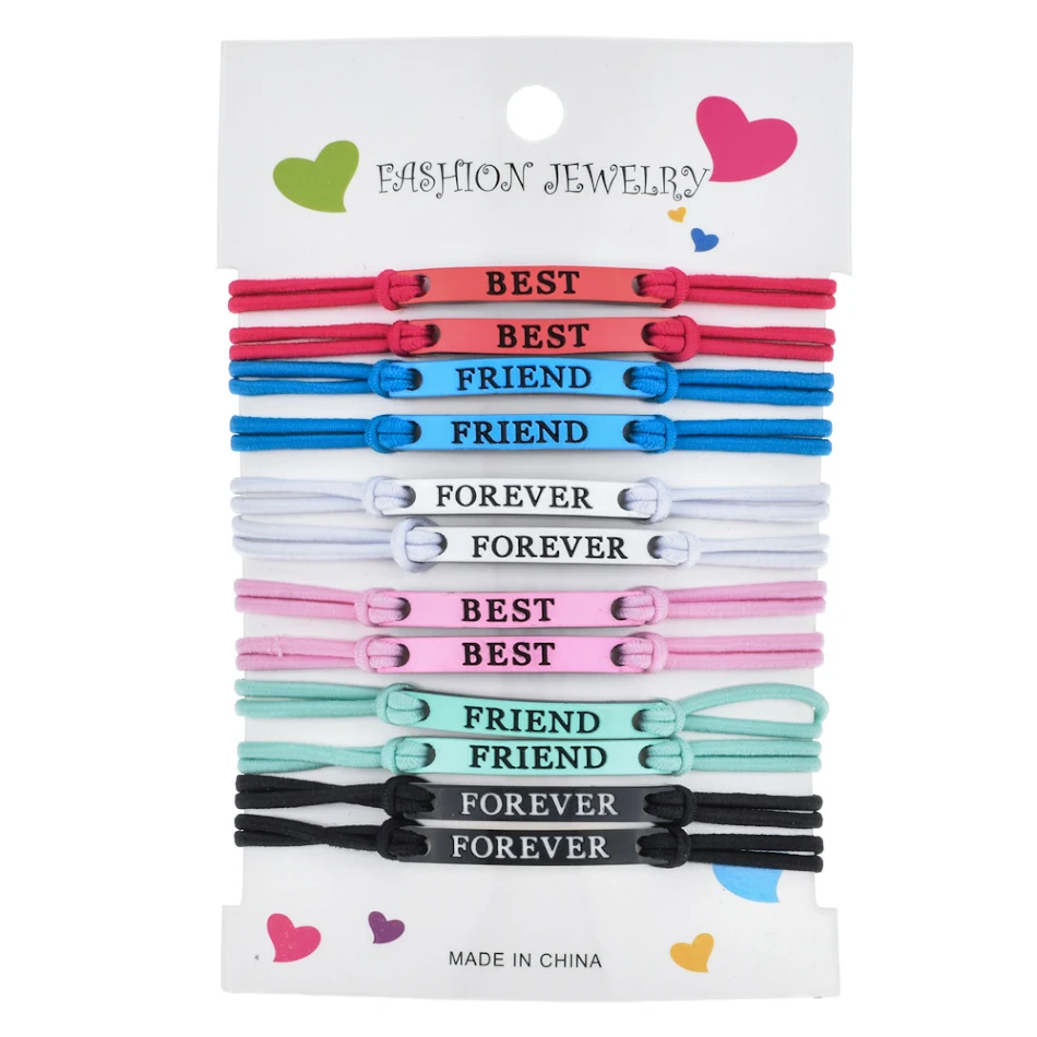 Ensemble de bracelets Power Stretch avec breloques en acrylique. Confortables, extensibles et stylés pour un look quotidien coloré.