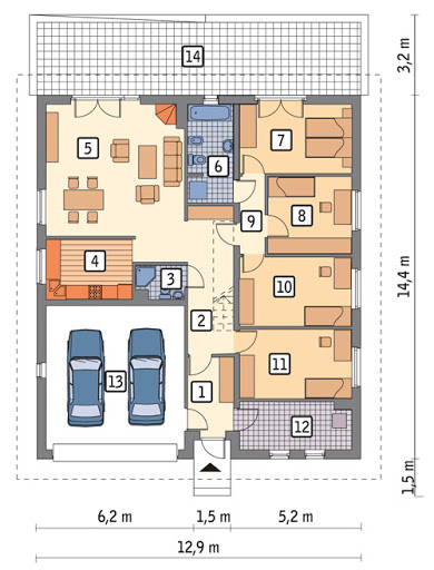 Wykonany - C288 - Rzut parteru