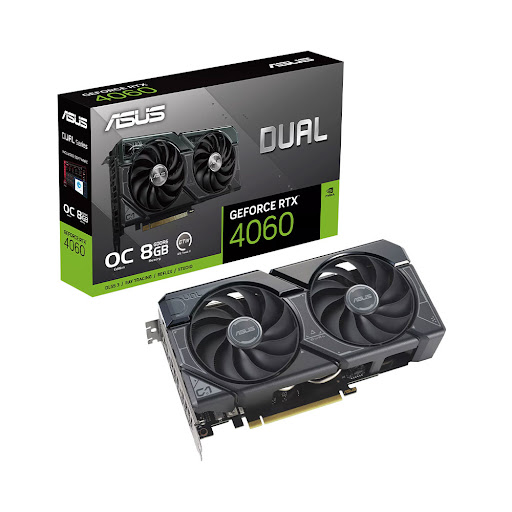 Card màn hình ASUS Dual GeForce RTX 4060 OC Edition 8GB GDDR6 8GB GDDR6 (90YV0JC0-M0NA00)