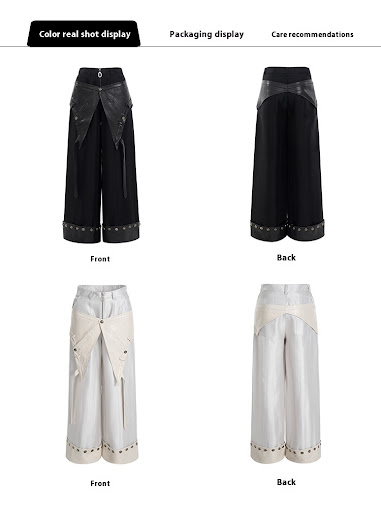 Title 6, Nischen Fake Zweiteiler Hose Rock Punk Casual H...