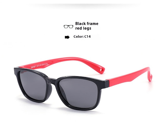 Title 16, New Square Childrens Silicone Polarized Sungla...