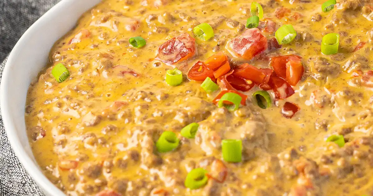 Crockpot Cheese Dip - Amanda's Cookin' - Dips & Spreads