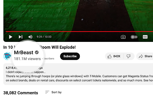 Viewer Counter for YouTube