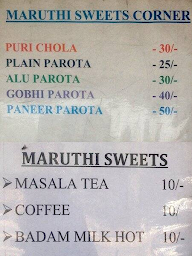 Maruthi Sweets menu 1