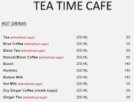 Tea Time Cafe menu 1