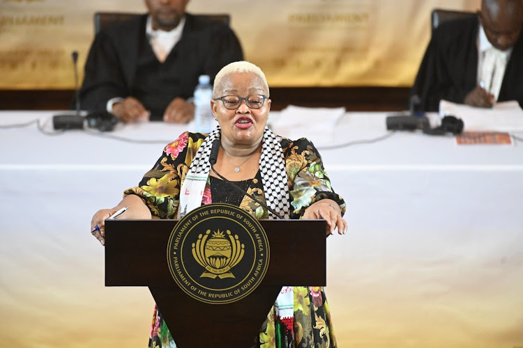 Deputy speaker of the NCOP Sylvia Lucas during the state of the nation debate.