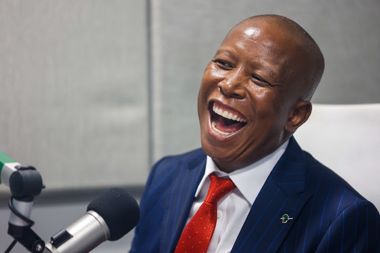 EFF leader Julius Malema during an interview with podcaster Rams Mabote on Taking the Rams by the Horn podcast with Sowetanlive discussing corruption, ANC and the upcoming elections.