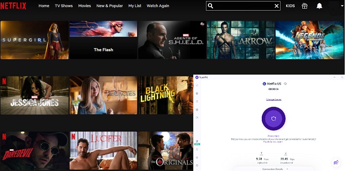 Netflix unblocked using PureVPN