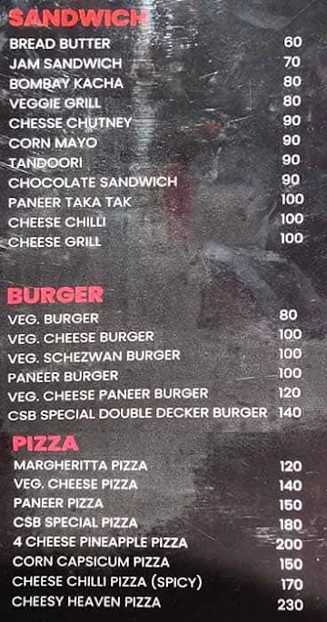 Chai Sutta Bar menu 