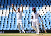 South Africa's Anrich Nortje, took a fourth Test five wicket haul on day two of the first Test against the West Indies at SuperSport Park on Wednesday. 