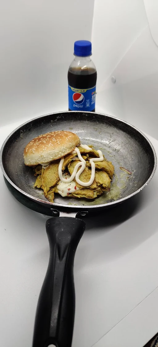 Chicken Kebab Omelette Burger