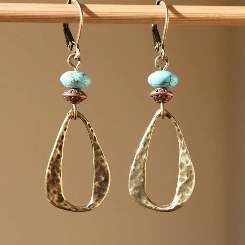 Women's Drop-Shaped Bohemian Beaded Earrings add a touch of boho flair to any outfit, perfect for casual wear and specia