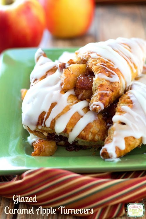 Glazed Caramel Apple Turnovers