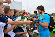 Springboks captain Warren Whiteley during the South African national men's rugby team media interviews and autograph session at Bitou Rugby Club on May 30, 2017 in Plettenberg Bay, South Africa.