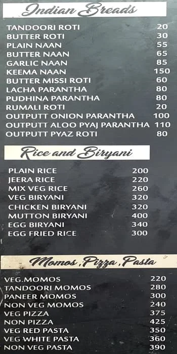 Zoook menu 