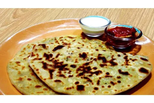 Aloo Paratha Meal with Dahi, Butter, Pickle