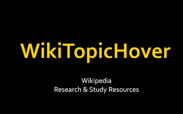 WikiTopicHover chrome extension