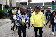 Outgoing ANC national spokesperson Pule Mabe and Ekurhuleni chairperson Mzwandile Masina briefed the media at the ANC 55th National Conference at Nasrec Expo Centre in Johannesburg.