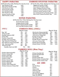 Loving Paratha & Roll menu 1