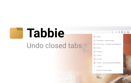 Tabbie - Undo closed tabs small promo image