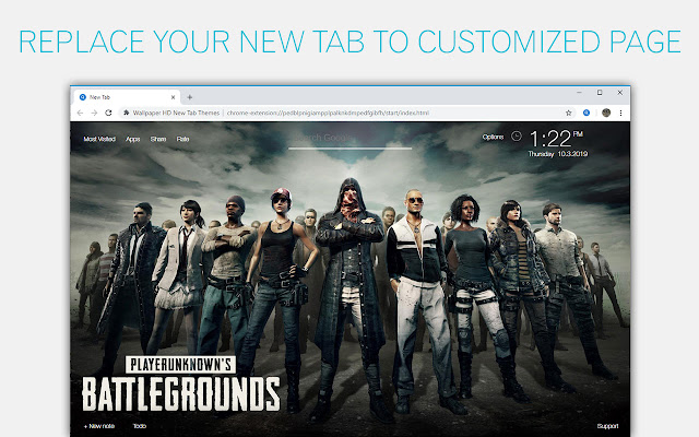 PUBG - PlayerUnknown's Battlegrounds New Tab